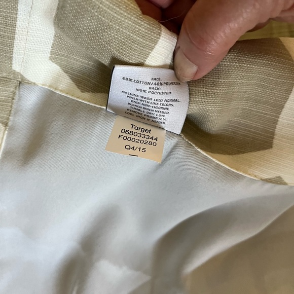 Threshold blackout curtain. Neutral colors  52” c 77”. - Picture 3 of 3